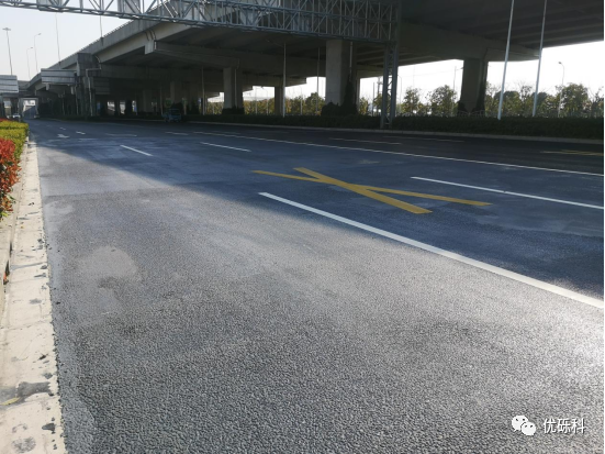 浦东新区申江路半柔性路面应用 现场图 3