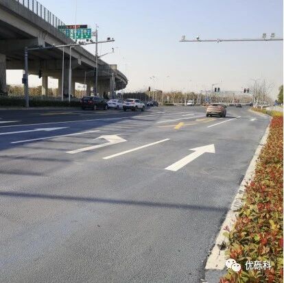 浦东新区申江路半柔性路面应用 工程实景